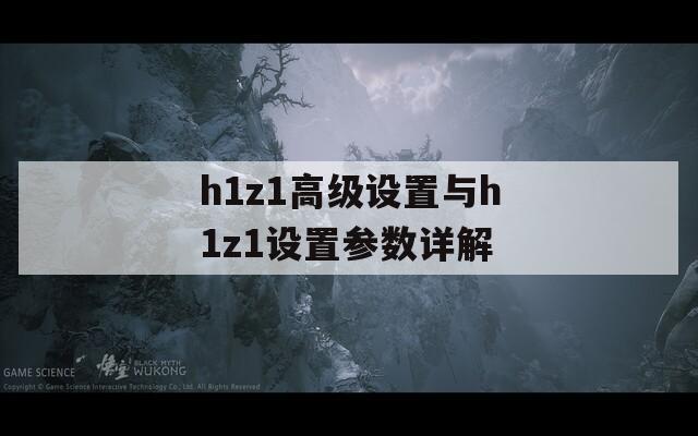 h1z1高级设置与h1z1设置参数详解