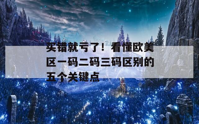 买错就亏了！看懂欧美区一码二码三码区别的五个关键点