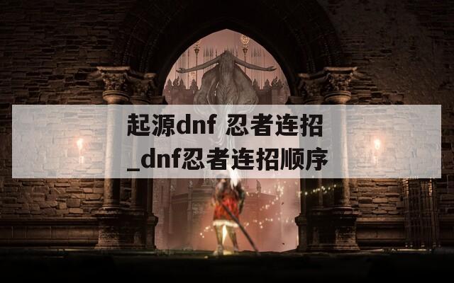 起源dnf 忍者连招_dnf忍者连招顺序