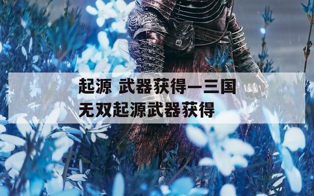 起源 武器获得—三国无双起源武器获得