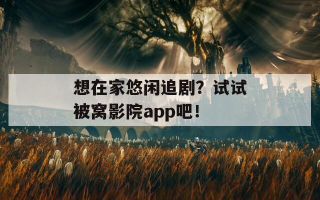 想在家悠闲追剧？试试被窝影院app吧！