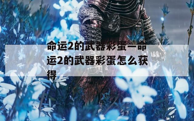 命运2的武器彩蛋—命运2的武器彩蛋怎么获得