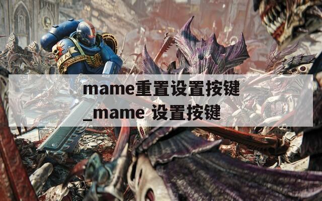 mame重置设置按键_mame 设置按键