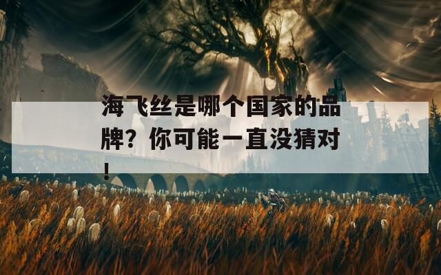 海飞丝是哪个国家的品牌？你可能一直没猜对！
